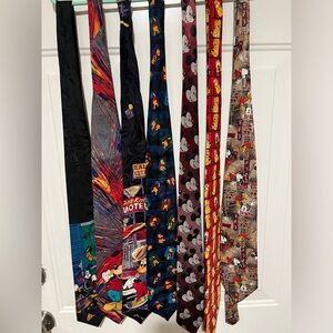 Vintage Disney Neck tie Lot - Mickey Unlimited, Mickey & Co, Winnie The Pooh